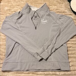 Victoria's Secret Pink Yoga Gray Quarter-Zip